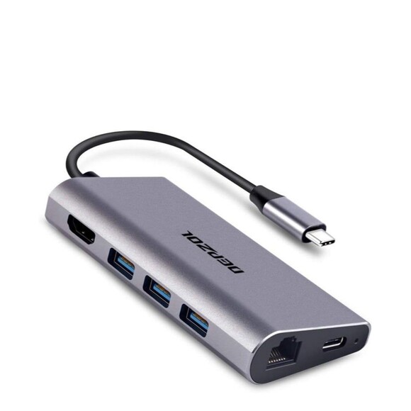 NWT Depzol USB C Hub 8 in 1 Dock for MacBook Pro 2018, 2017, 2016 SD card reader - Picture 2 of 12